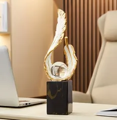 新品 オブジェ 羽根 シンプル モダン クリエイティブ 置物 オーナメント おしゃれ かわいい インテリア プレゼント ゴールド