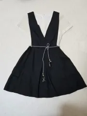 オリーブ デ オリーブ Olive des Olive 白 黒 半袖 エンブロイダリー ONE PIECE