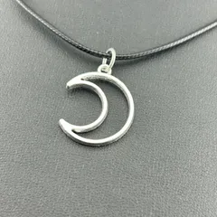 【新品】アクセサリー ネックレス 月 ムーン デザイン シルバー カラー レディース シンプル◆