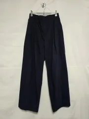 LEMARD (ルマード) ネイビー ナイロン ワンタック ワイド 밴딩 パンツ 男性 28-30 インチ 1211