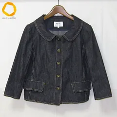 #anc 49AV. ジュンコシマダ JUNKOSHIMADA ジャケット 38 黒系 デニム ステッチ レディース [977259]