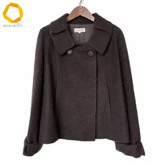 #wnc ユキトリイ YUKITORII ジャケット 40 こげ茶 ラメ スナップボタン モヘヤ混 レディース [980461]