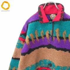 サンバスター SUNBUSTER USA製 フリースジャケット フリーストレーナー 総柄 メンズ [w949120]