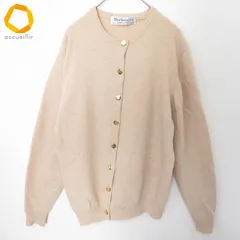 バーバリー BURBERRYS ニットカーディガン 金ボタン スコットランド製 レディース [x950289]