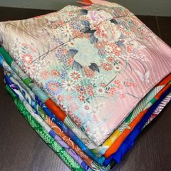 まとめ売り】正絹大島紬7枚 リメイク素材 ハンドメイド向け - メルカリ