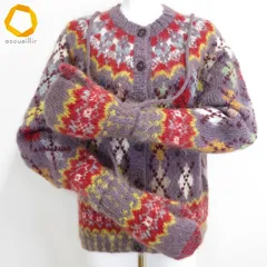 ワンダフルワールド　カネコイサオ　花柄　フラワー　ウールニット　ウールセーター. ワンダフルワールド カネコイサオ 花柄 フラワー ウールニット ウール