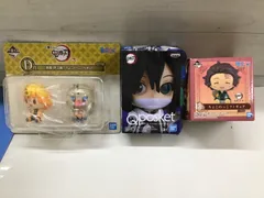 【R2-80】◇鬼滅の刃 フィギュア 3点セット D賞 ちょこのっこフィギュア 善逸・伊之助/H賞 ちょこのっこフィギュア 竈門 炭治郎/Qposket 伊黒小芭内