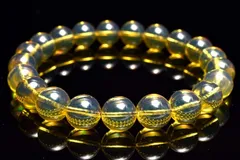 【１点物】希少メキシコ産◇天然琥珀 ブルーアンバー(琥珀)　9mm　ブレスレット パワーストーン 天然石 _MC2438