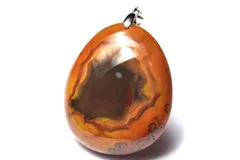 【１点物】シルバー925◇沸き立つ炎 南紅瑪瑙(ナンホーン)　37x32mm　ドロップ ペンダントトップ パワーストーン 天然石 _PC7920