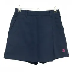 アドミラル キュロットスカート ネイビー 格子柄地模様 ロゴピンク レディース M ゴルフウェア Admiral