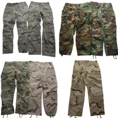 古着卸 まとめ売り 米軍実物 カモ柄 フィールドパンツ ミリタリー 7枚セット (メンズ XL /38 /36 ) デザートカモ マルチカム 中古 NC9897