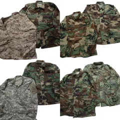 古着卸 まとめ売り 米軍実物 カモ柄 フィールドジャケット ミリタリー 8枚セット (メンズ M ) デジカモ ウッドランド 中古 古着 NC9895