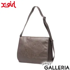 エックスガール ショルダーバッグ レディース 大きめ X-girl 斜めがけ 軽量 メッセンジャー フェイクレザー 通学 通勤 ショルダー 刺繍 A4 TRIBAL HEART FAUX LEATHER MESSENGER BAG 105253053003
