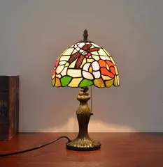新品未使用 ステンドグラスランプ 電気スタンドアンティークランプ ガラスランプ 寝室暖かいクリエイティブ 照明 ライト フロアスタンド バロック