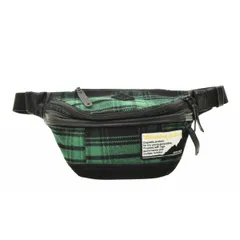 【MASTER-PIECE】チェックウール×レザーウエストバッグ