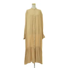 【NANOUNIVERSE】669-1119058 パールボタンサテンマキシ長袖ワンピース