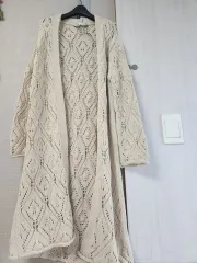 ZARA ザラ ロング カーディガン アイボリー ニット