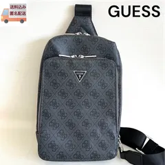 GUESS ゲス MILANO ミラノ CROSSOVER クロスオーバー ボディバッグ ショルダーバッグ モノグラム柄 ダークグレー