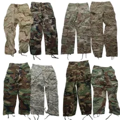 古着卸 まとめ売り 米軍実物 カモ柄 フィールドパンツ ミリタリー 8枚セット (メンズ M ) デザートカモ マルチカム 中古 古着 NC9884