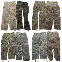 古着卸 まとめ売り 米軍実物 カモ柄 フィールドパンツ ミリタリー 8枚セット (メンズ L ) デザートカモ デジカモ 中古 古着 NC9881
