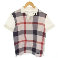 ブラックレーベルクレストブリッジ BLACK LABEL CRESTBRIDGE ポロシャツ 半袖 M 白 ホワイト 赤 レッド チェック柄 51P46-746-02 /TK