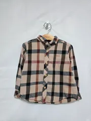 ダックス ブラウン CHECK 季節の変わり目 シャツ キッズ 3-4歳 1211