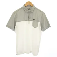 トラヴィスマシュー TRAVISMATHEW ゴルフウェア ポロシャツ 半袖 L グレー ホワイト /TK