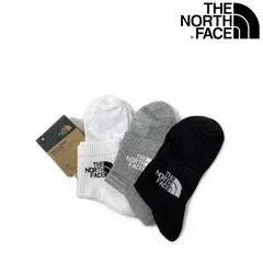 ノースフェイス SOCK 3P US限定 白 黒 グレー 251210