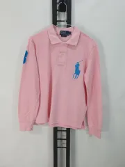 ポロラルフローレン ビックポニー ロングスリーブ カラーTシャツ ピンク s