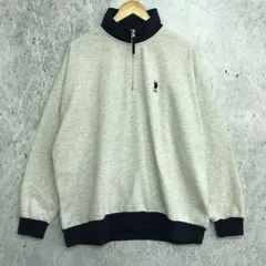 U.S. POLO ASSN. ユーエスポロアッスン ハーフジップ ビッグ シルエット スウェット オフホワイト  ネイビー Lサイズ 〇□