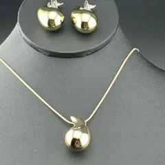 【新品】アクセサリー ネックレス ピアス 3点セット デザイン レディース ゴールド カラー◆