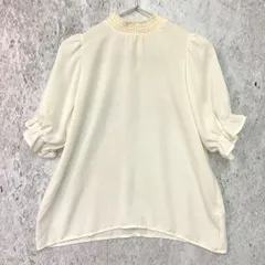TORTE トルテ スタンド カラー パフ スリーブ ブラウス オフ ホワイト Fサイズ □〇のサムネイル