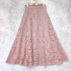 Couture Brooch クチュールブローチ 花柄 レース マーメイド ロング スカート ピンク 38サイズ 〇□