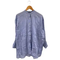 IENA (イエナ) ★ ① 21050900050030 コットンシルクストライプシャツ レディース ブルー 36