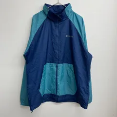 Columbia ジャケット ウィンドブレーカー バイカラー グリーン/ブルー【メンズL】