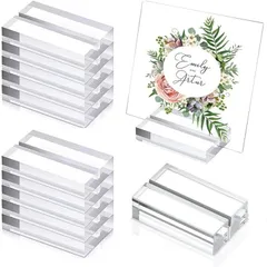 I'm so happy メモスタンド アクリル ディスプレイ プライスカード立て ミニ 卓上 おしゃれ シンプル 10個