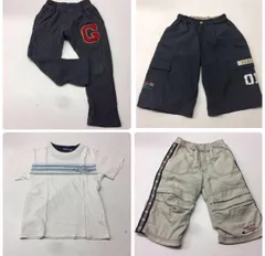 送料無料★男の子キッズ110サイズ 4点まとめ売り★FILA BREEZE CRU Hanes★スウェットパンツ ハーフ カーゴパンツ 半袖Tシャツ#20629sbh