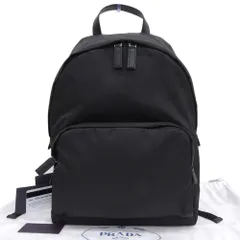 【本物保証】 布袋・保付 超美品 プラダ PRADA リュックサック 2VZ066 バックパック テスート ナイロン ブラック シンプル