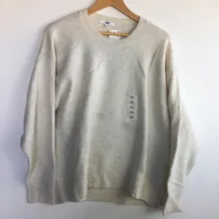 タグ付き ユニクロ スフレヤーン クルーネックセーター レディース XXL オフホワイト 4041202511290012