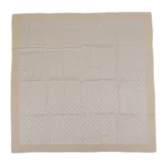 【本物保証】 箱付 超美品 ルイヴィトン LOUIS VUITTON モノグラム ショール 401910 ストール シルク混 シルバー ゴールド