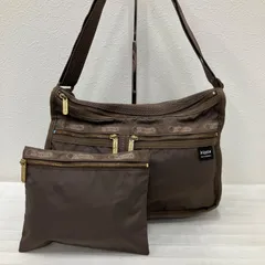 7420　LeSportsac　レスポートサック　 ショルダーバッグ　斜めがけ　紐調節可能　 デラックスエブリデイ　マチ拡張　kippis　 キッピス　ブラウン系　茶系　ナイロン　 軽量　ポーチ付き　無地×ハート　レディース