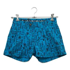 中古 レディース アディダスゴルフ adidas GOLF ショートパンツ S 青 ブルー 総柄