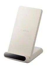 エレコム ワイヤレス充電器 Qi 正規認証品 スタンド 5W ケーブル付属 動作確認用LED 縦・横置き対応 USB充電器は別売り ベージュ W-QS09BE