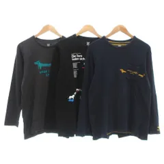 グラニフ graniph 3点セット まとめ トレーナー ロンT Tシャツ プリント 長袖 XL 黒 ブラック 紺 ネイビー /JS ■FF