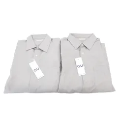 ジーユー GU タグ付き 2点セット ブロードシャツ 長袖シャツ カジュアルシャツ グレー  /IU
