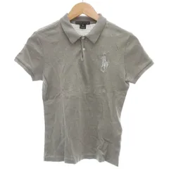 ラルフローレン RALPH LAUREN ポロシャツ ビッグポニー 刺繍 半袖 M グレー /JS