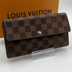 良品】 ルイヴィトン ダミエ ポルトフォイユ・サラ N61734 長財布