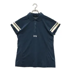 未使用品 レディース ピージージー PGG 半袖ポロシャツ 0(S) 紺 ネイビー 薄手