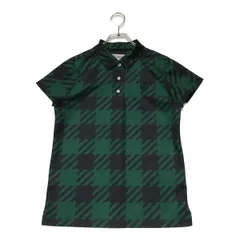 中古 レディース ジャックバニー Jack Bunny!! 半袖ポロシャツ 1(M) 紺×緑 チェック柄