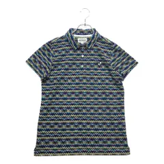 中古 レディース ジャックバニー Jack Bunny!! 半袖ポロシャツ 2(L) 青緑×マルチカラー